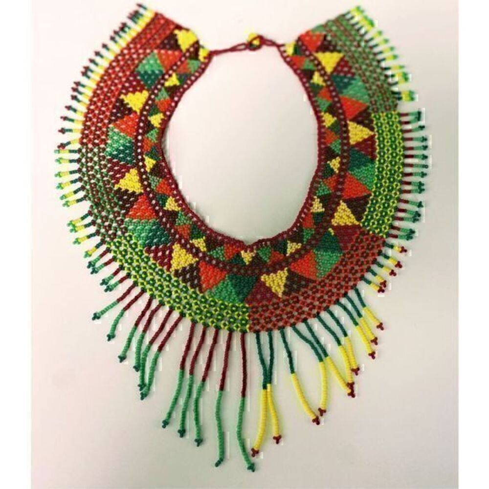 New Beautiful Handmade Colorful Beaded Mexican Collar Necklace - Picture 2 of 4